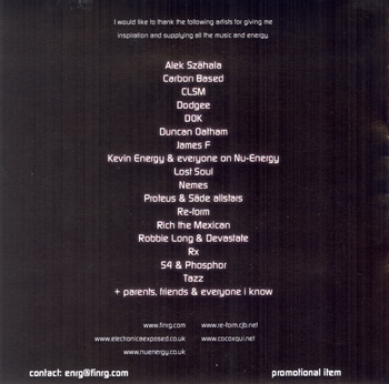E-nrg ENRGCD003 - Back